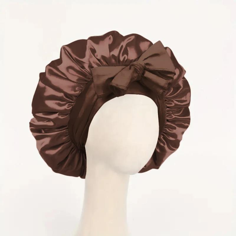 Satin Bonnet Silk Bonnet Adjustable Bonne for Sleeping Hair Bonnet with Tie Band Bonnets for Women Men Hair Wrap