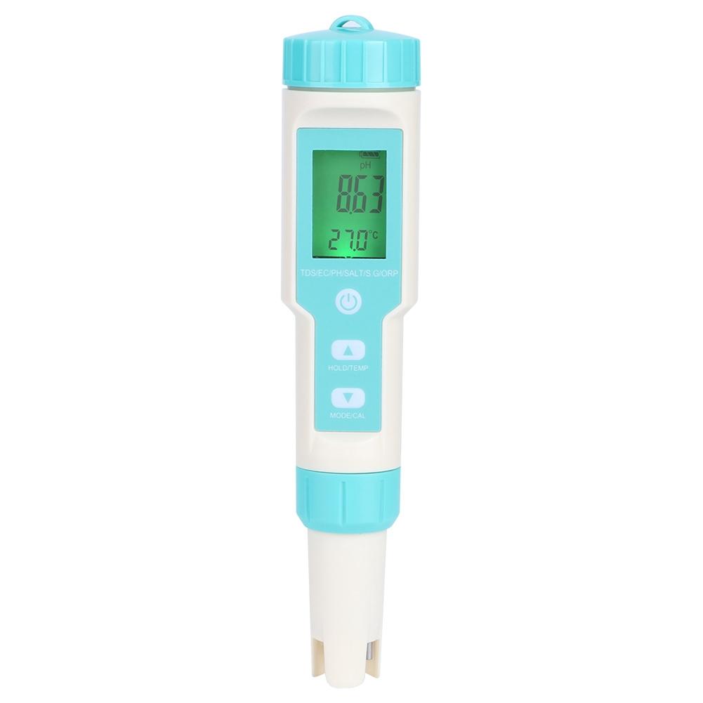 Multifunction Pen Type Water Quality Testing Meter Salinity PH TDS EC ORP Tester