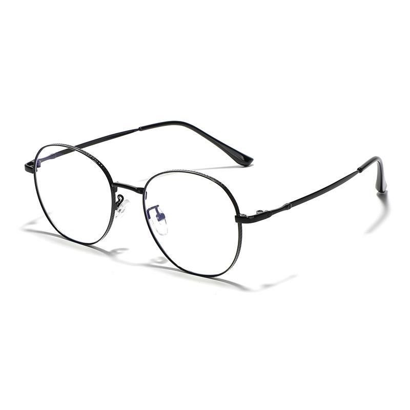 

Круглые плоские очки Женские простые очки Ретро Литературные Закрывающие лицо Универсальные плоские очки Мужские маленькие прозрачные очки чёрный