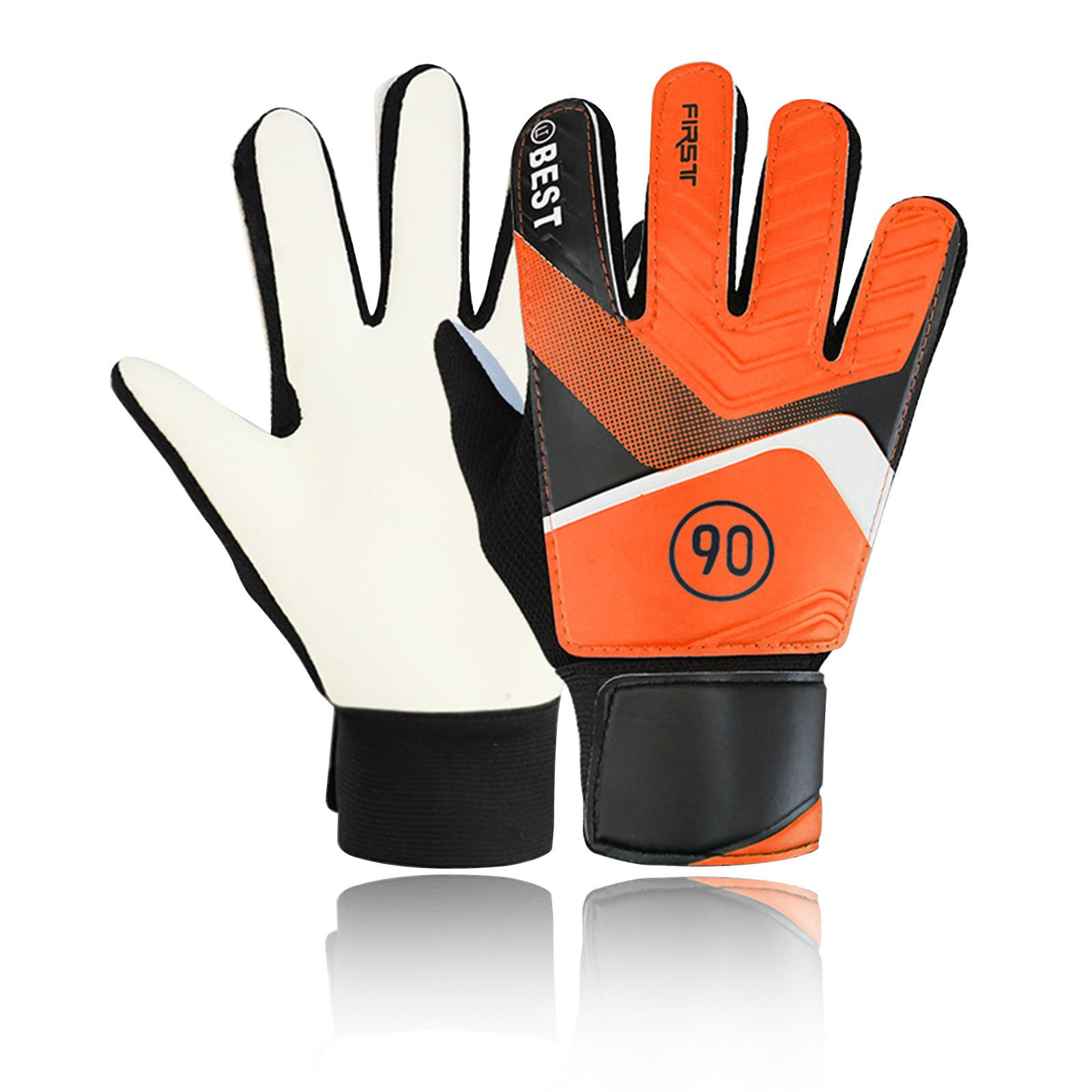 

(Куниде) Детские футбольные перчатки, детские молодежные латексные Нескользящие футбольные вратарские перчатки, подарки для детей 6 оранжевый