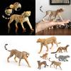 Realistic Wild Animal Model Cheetah Head Up Clouded Leopard African Leopard Indian Leopard Desktop Decor Toy 10*2.5*6.5cm)
