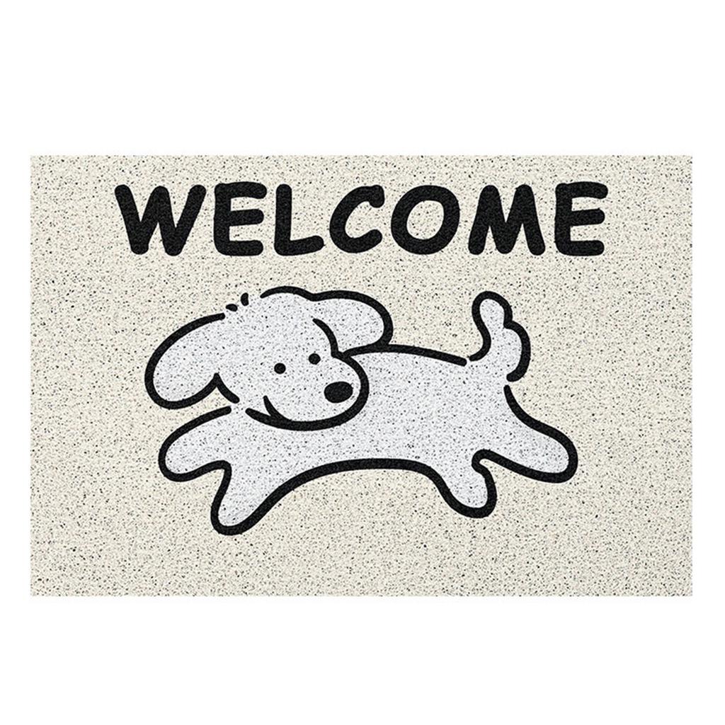 Door Mat Cute Cartoon Dog Pattern Anti Slip Mud Scraping Welcome Rug Front Door Rug Home Decoration
