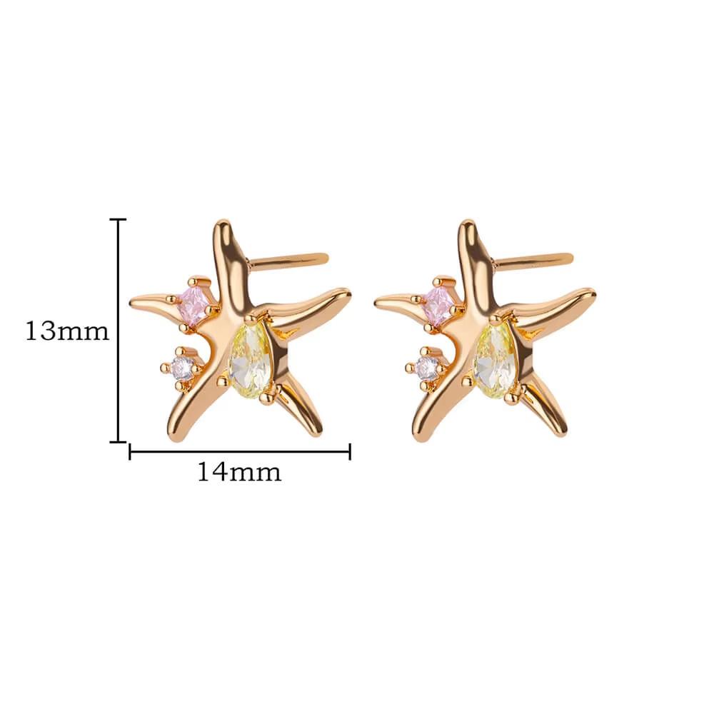 Popular Starfish Earrings for Women with a Simple, Compact and Versatile Temperament