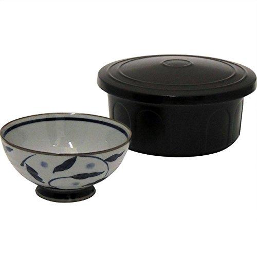 

Ohitsu: Far-infrared ceramic Ohitsu-kun and extra-large rice bowl set, Arita ware arabesque design, extra-large chazuke