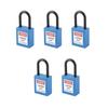 5 Satz 38mm Lockout Tagout Schloss Nylon Langlebig Staubdicht Isoliertes Sicherheitshängeschloss mit Schlüssel
