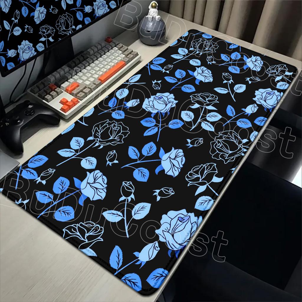 Floral Pattern Mousepad Flower Aesthetics Large Gaming Non-slip Speed Mouse Pad Office Desk Mat Computer PC Laptop Keyboard Pad