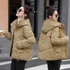 Winter Fashion Cotton Jacket Loose Thickened Korean Style Short Hooded Coat with Drawstring Hem
