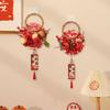2Pcs 2026 Chinese Lunar Year Hanging Decoration Blessing Words Height 47cm Spring Festival for Living Room Accessory Lightweight