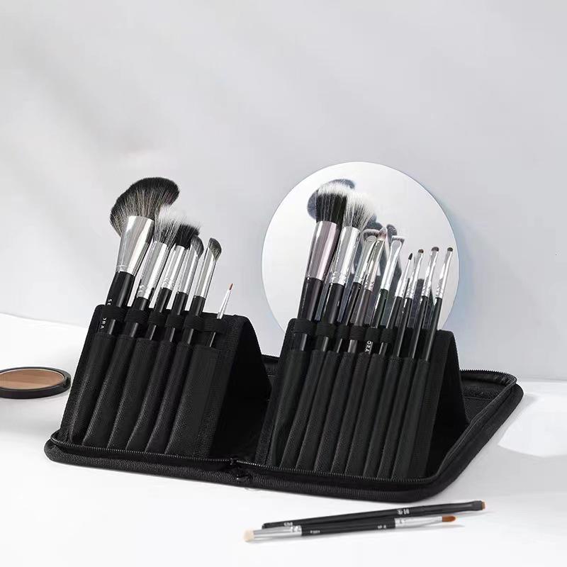 13/15 Holes Foldable Women Makeup Brush Tools Bag Large Capacity Travel Makeup Brushes Storage Beauty Tools Pouch Holder