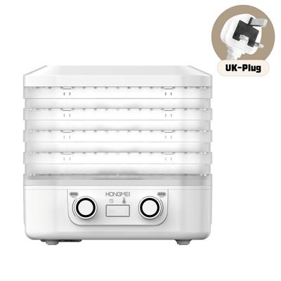 Deshidratator de alimente cu 5 tăvi cu temperatură reglabilă, mașină de uscare automată a alimentelor pentru alimente și sacadate,