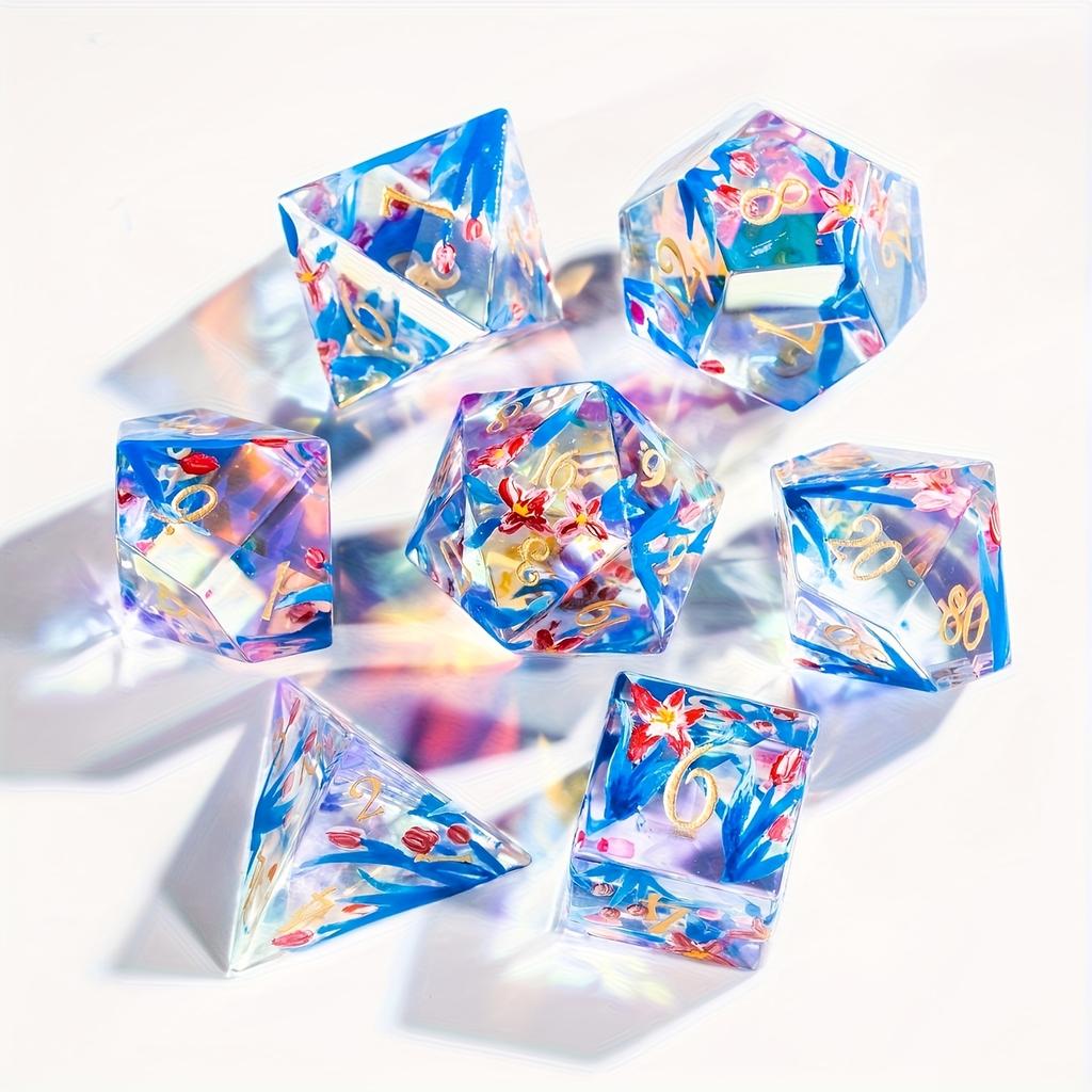 1 set de matrițe pentru zaruri în formă de 7 Matrițe din silicon octahidrice 3D fără cusături Potrivite pentru turnare cu rășină și epoxid Meșteșug handmade