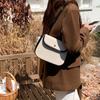 Qualities Canvas Bag  New Women's Autumn/Winter Simple Colored Buckle Shoulder Bag Casual Versatile Commuter Crossbody Bag