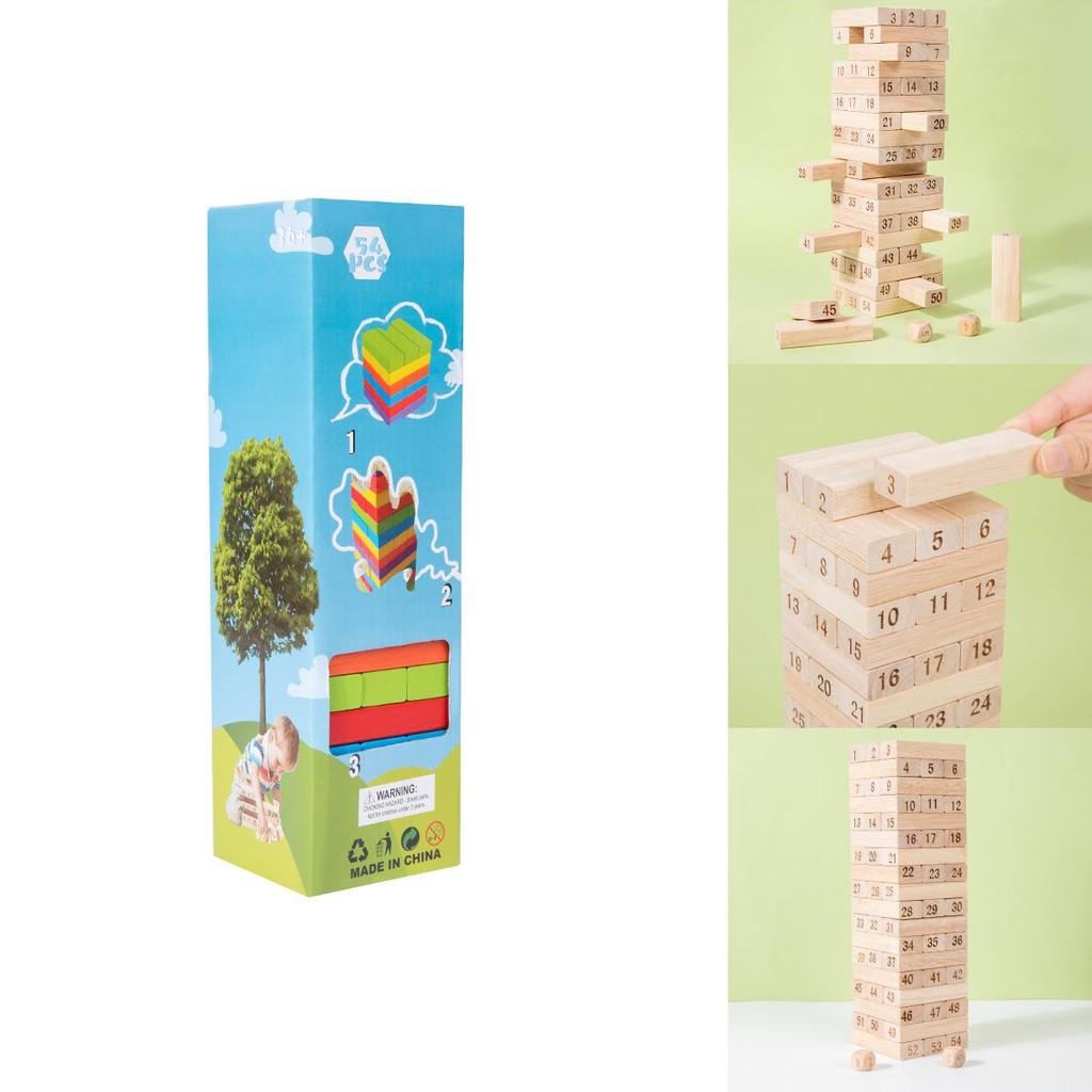 Wood Kids Number Blocks Building Toy Parent Child Interaction Gift Educational