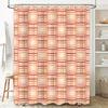 Modern geometric diamond pattern shower curtain waterproof bathroom accessories decorative fabric cloth for home decor orange wh