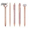 Sturdy Pocket Clip Pen 5PCS Metal Diamond Ballpoint Pens, with Sparkling Rhinestone Decor, Luxury Glitter Writing Smooth Press Mechanism Pen, for Kids