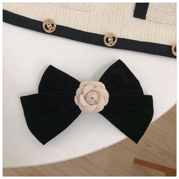 Korean Summer Satin Bow Hair Clip – Large Ribbon Top Clip for Women