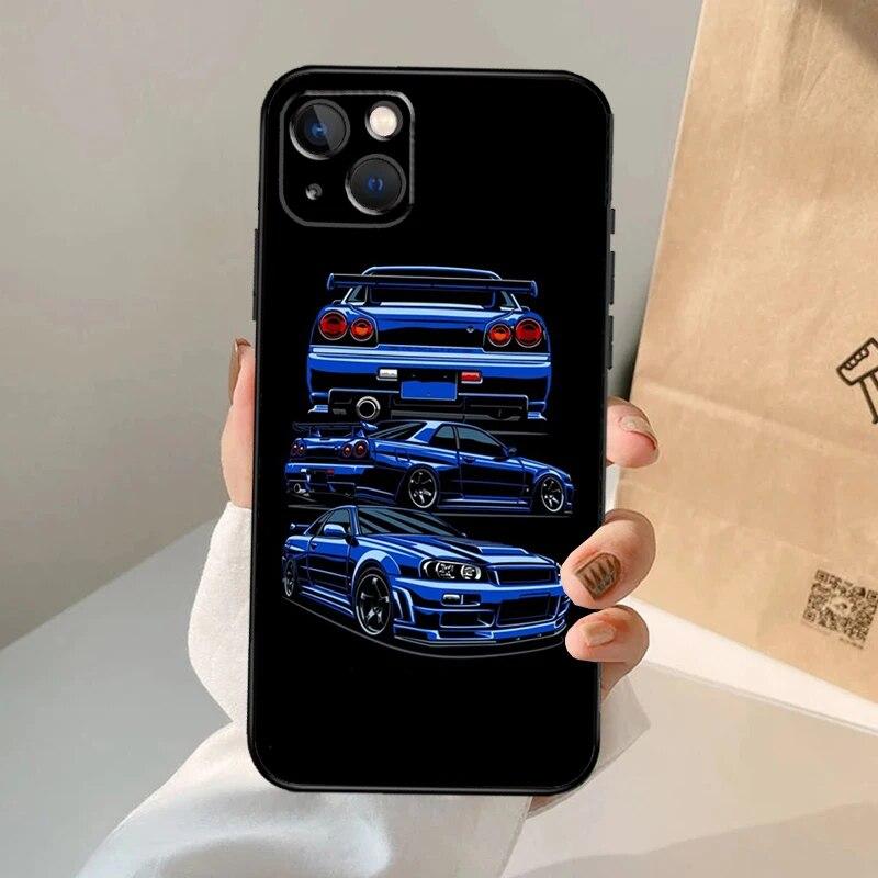 Módní krásný měkký animovaný telefon pro iPhone Max 8 7 Mini 6 11 14 13 Plus X XS 6s Pro XR 12 Straight TPU silikonový měkký kryt