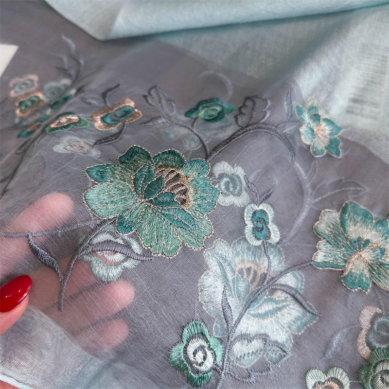 Silk Handmade Embroidered Scarf: New Mulberry Silk Autumn/Winter Shawl, Elegant & Versatile.