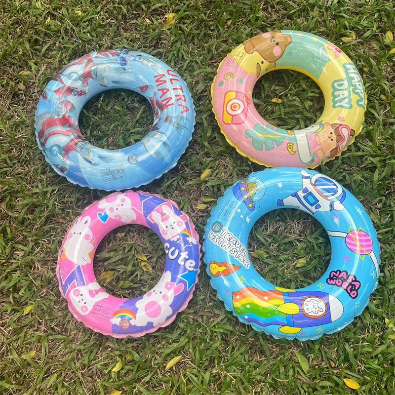 Inflatable Airplane Water Gun Seat Ring for Kids: Cartoon Design for Outdoor Parent-Child Fun