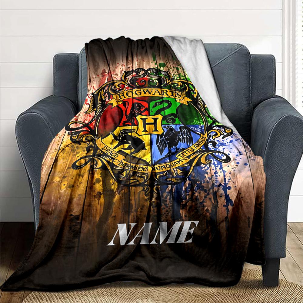 Custom Name "Harry Potter Sorcerer's Stone" blanket for Couch & Bed, Plush Cozy Fuzzy Blanket Super Soft & Warm Blankets for Fall and Winter. 090895