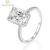 925 Sterling Silver Zircons Gemstone Wedding Rings For Women Luxury Proposal Engagement Fine Jewelry
