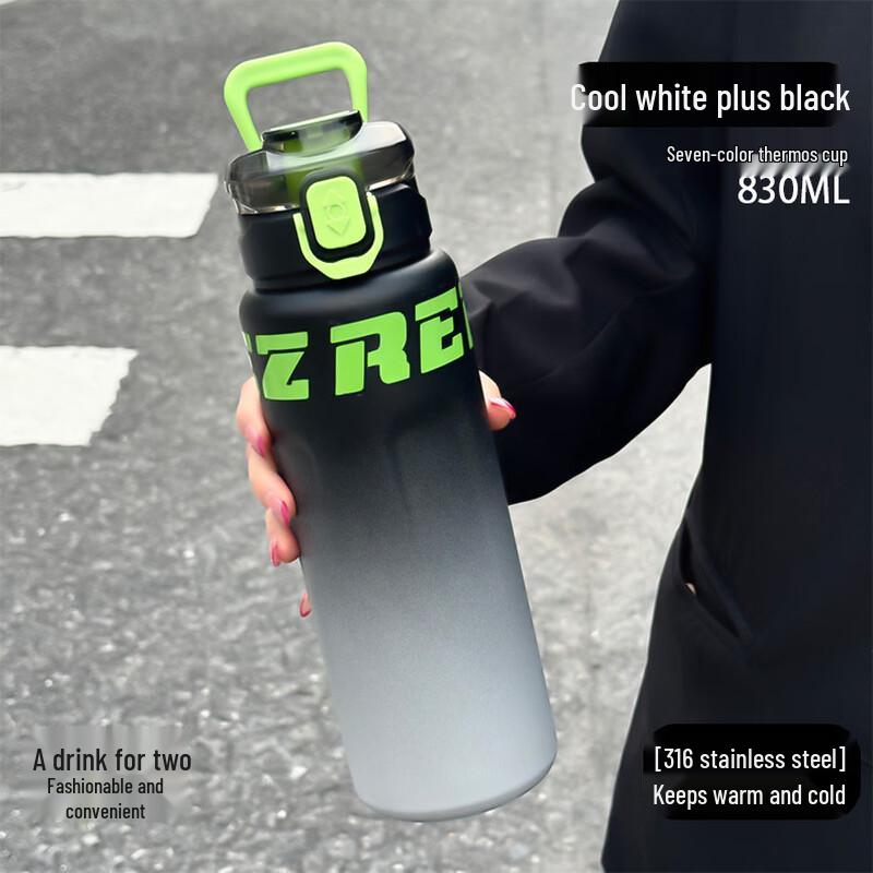 

OLOEY 316 Stainless Steel Dual-Mouth Gradient Insulated Water Bottle