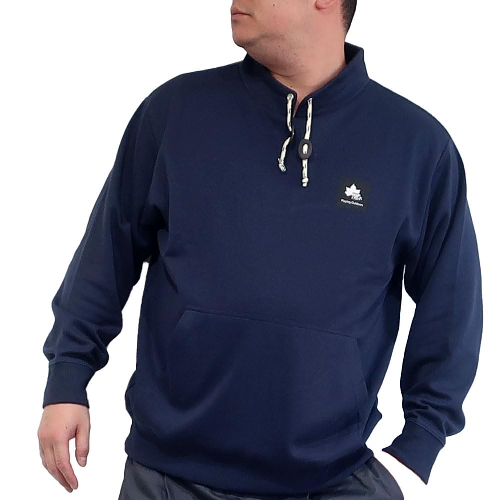 

Men s Plus Size LOGOS Park Sweatshirt, Spindle Neck, Long Sleeve, Solid Color, Simple Style, Sizes 3L, 4L, and 5L, 10001795 (JP, Alphabet, 4L, Navy)