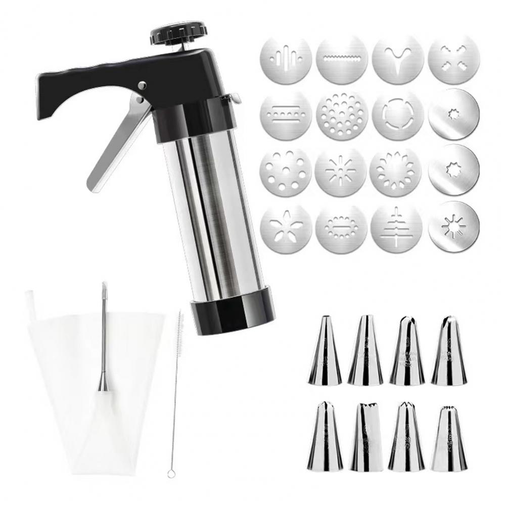 Maker Machine Machine for Sauces Stainless Steel Churro Maker Machine Kit with Piping Tips Bag Brush Easy to Fill Fritters