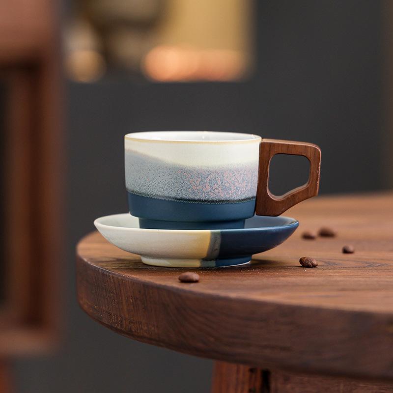 Espresso Coffee Cup And Saucer Set, Latte Latte Cup, High-Value Mug.