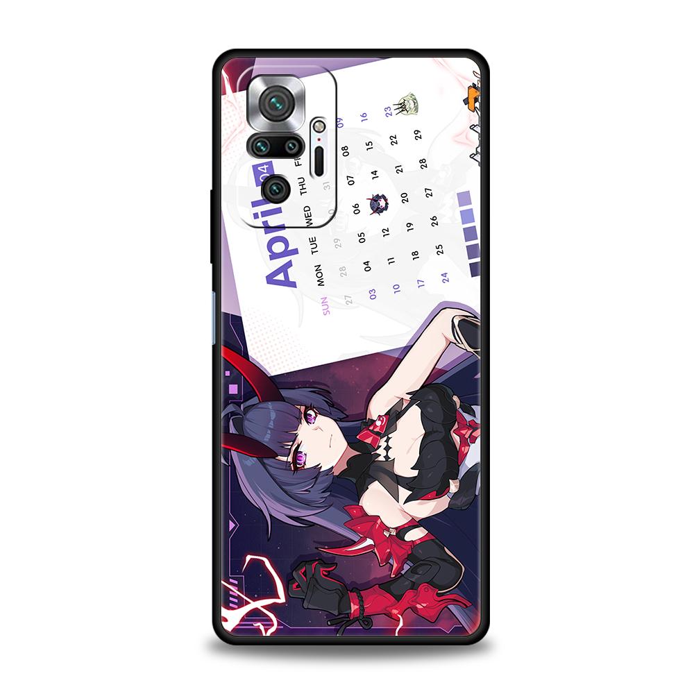 Honkai Impact 3rd Anime Game Phone Case For Xiaomi Redmi Note 12 5G 10C 10 11 9 8 Pro Plus 9S 7 8T 9T 9A 8A 9C K40 Gaming Cover