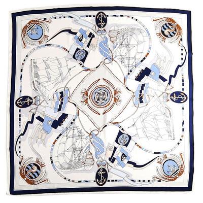 Silk Silk Scarf Nautical Plain Crepe Satin 90Cm14 Mmi Large Square Scarf Female Mulberry Silk Scarf Manufacturer