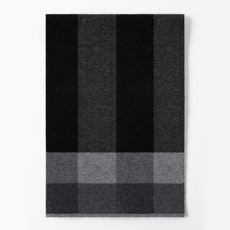 Genuine High-end Cashmere Men's Scarf Men's Winter Business Versatile Plaid Wool Warm Scarf Light Luxury