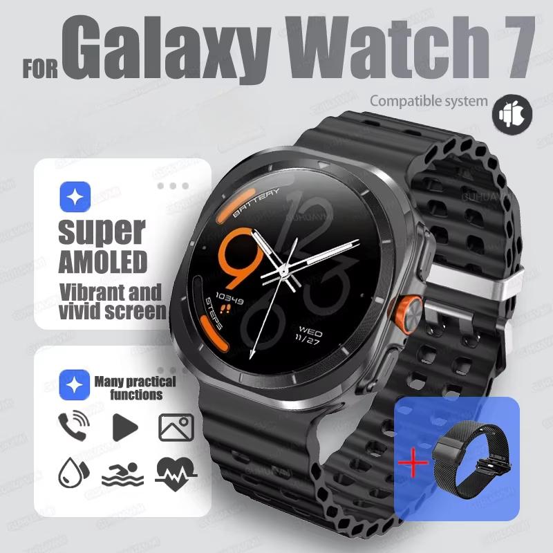 2025 Nové Vylepšené Hodinky 7 Ultra Chytré Hodinky Pánské 32GB Paměť NFC Bluetooth Volání IP68 Vodotěsné Outdoorové Sportovní Hodinky