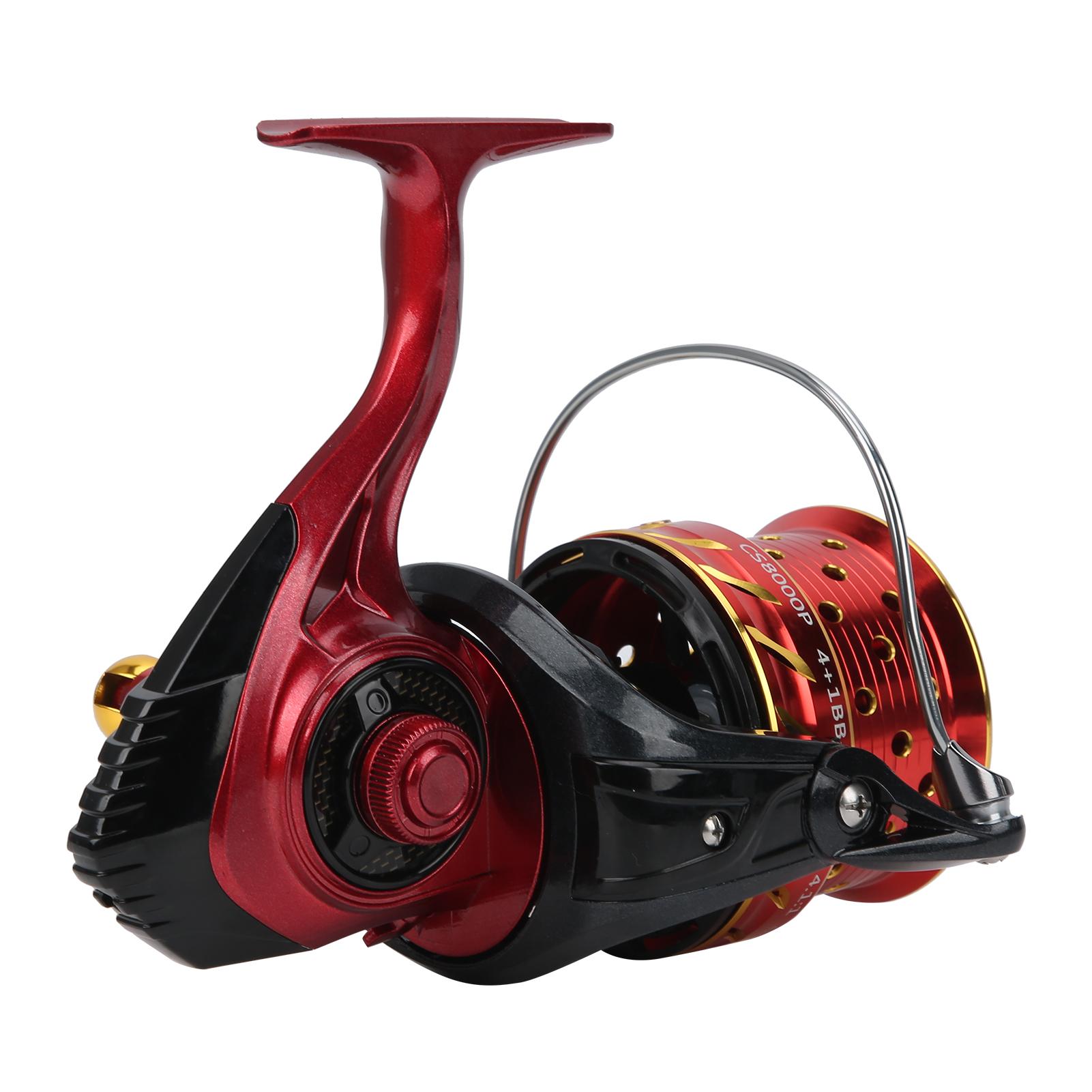 

Metal Fishing Spinning Reel 4.1:1 Gear Ratio High Speed Carving Spool Fishing ReelCS8000