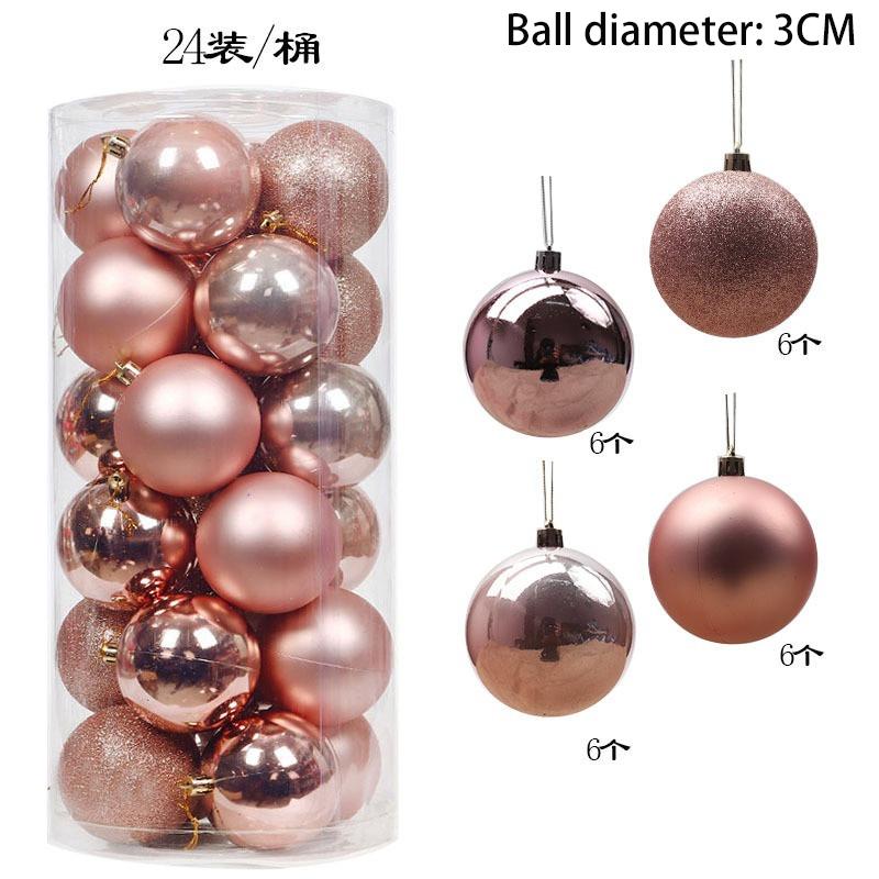 Vánoční stromek dekorace 2026 růžové koule ozdoby třpytivé vánoční hvězdy květy bobule stonky sněhové vločky mašle domácí dekorace DIY dárky