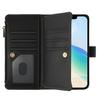 Leather Wallet Flip Case For Doogee N55 Plus N60 Pro Note 58 59 56 56x with Card Slots, Zipper Pocket, Crossbody Strap and Wristlet