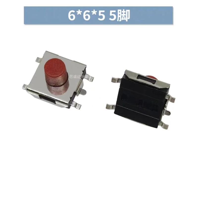 20PCS/LOT 6*6*2.5mm 3.1mm 3.4mm 5mm SMD Switch 4 / 5 Pin feet Touch Micro Switch Push Button Switches Red 6X6 Tact Switch