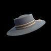 Hot-selling Pure Wool Top Hat Pork Pie Jazz Hat British Style Fashion Flat Top Felt Hat
