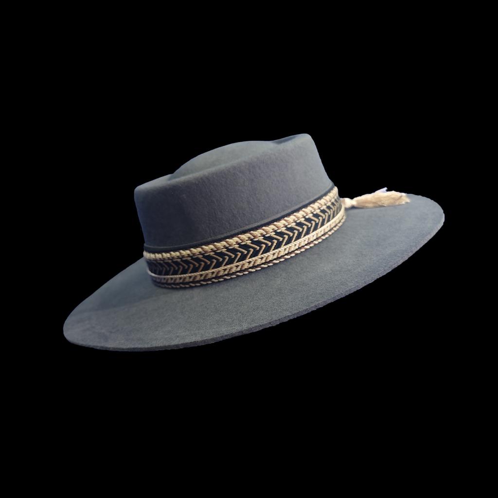 Hot-selling Pure Wool Top Hat Pork Pie Jazz Hat British Style Fashion Flat Top Felt Hat