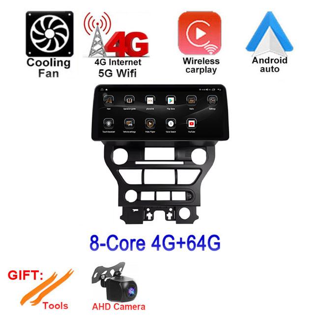12.3" Android 14 For Ford Mustang 2015 - 2020 Head Unit Car Raido GPS Navigation Multimedia Player Video System
