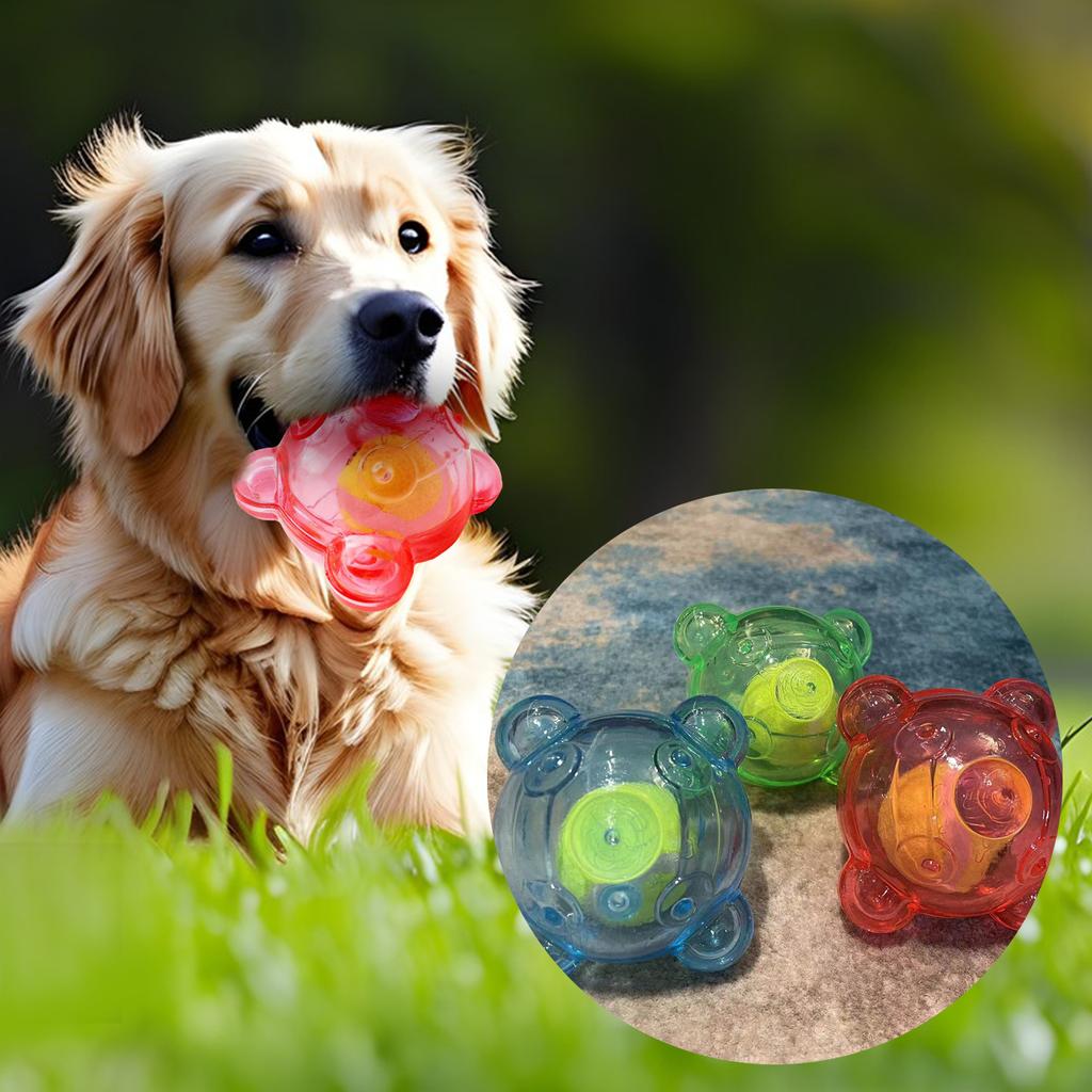 Interactive Dog Chewing Toy Ball with Squeaky Sound and High Bounce for Active Pet Chewing Teething Exercise Toy