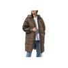 Vans Lightweight Mid-Length Hooded Down Jacket Women Outerwear Brown VN0A48CPM7Y