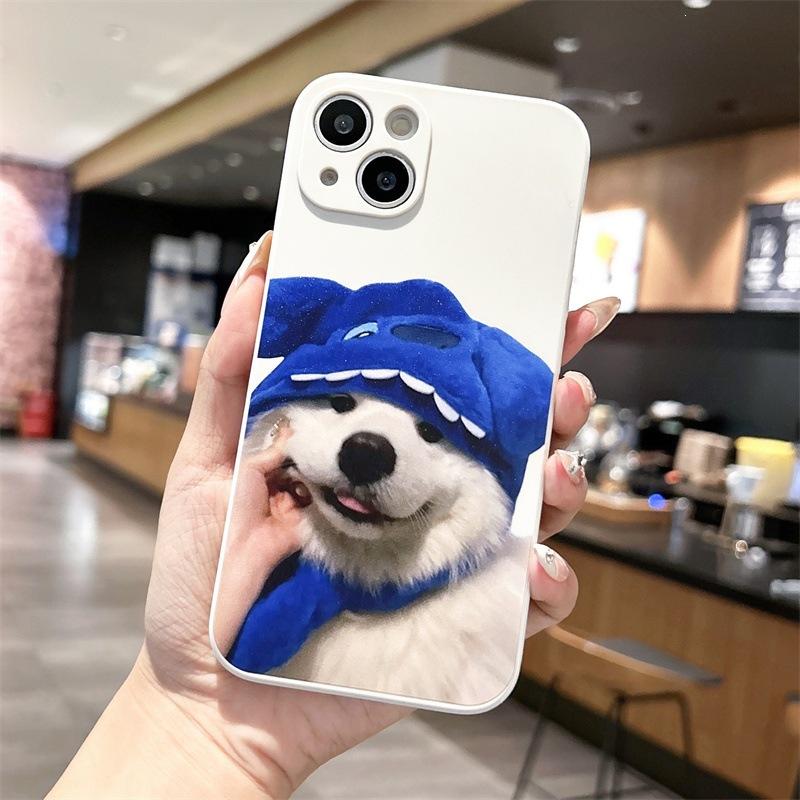 Cute dog couple men and women new models for iPhone15 mobile phone case Apple 15Pro soft case transparent cartoon