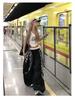 Women's Hip-Hop Wide-Leg Butt Flap Pants - Loose, Slimming, Drape Casual Mopping Style