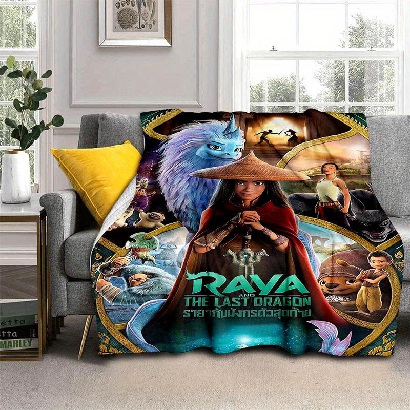 1pc Raya and The Last Dragon Printing Blanket - Soft, All-Season Throw for Living Room, Bedroom,Personalized Gift with Adorable Cartoon Design
