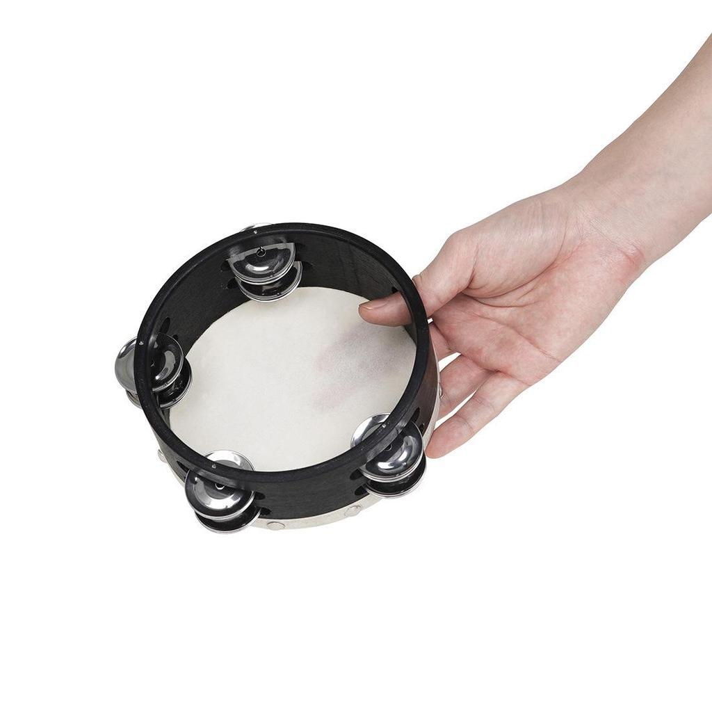 Sheepskin Wooden Tambourine - 6" & 8" Hand Drum for Kindergarten & Kids' Music Activities