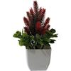 Quadratischer Kunststofftopf Künstlicher Lavendel-Bonsai für Wohnzimmer, Schlafzimmer, Küche, Bad und Balkon-Dekoration
