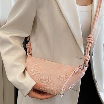 Handtas Okseltas Dames Zomer Borduurwerk Niche Eén Schouder Crossbody Dames Tas