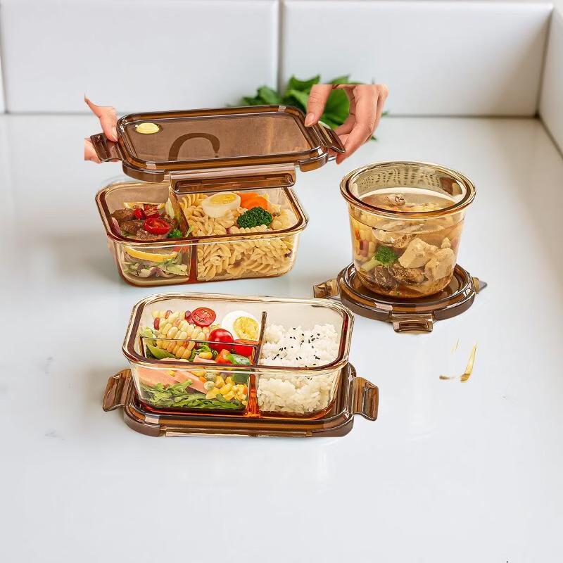 High Borosilicate Glass Microwave Lunch Box