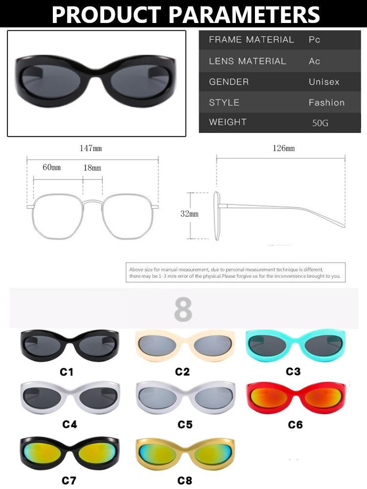 Vintage Luxury Sports Punk Women Sunglasses Fashion Y2K Cat Eye Mirror Eyeglasses Brand Designer Men Sun Glasses Shades UV400